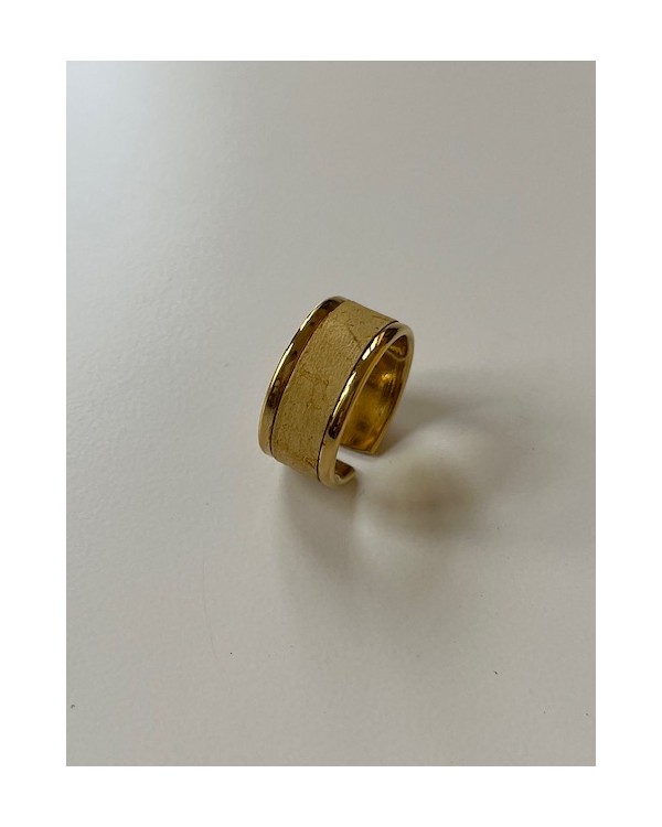 Bague en laiton doré - couleur jaune