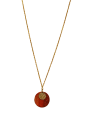 Collier acier inoxydable - rouge brique