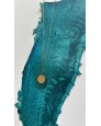 Collier acier inoxydable - bleu turquoise